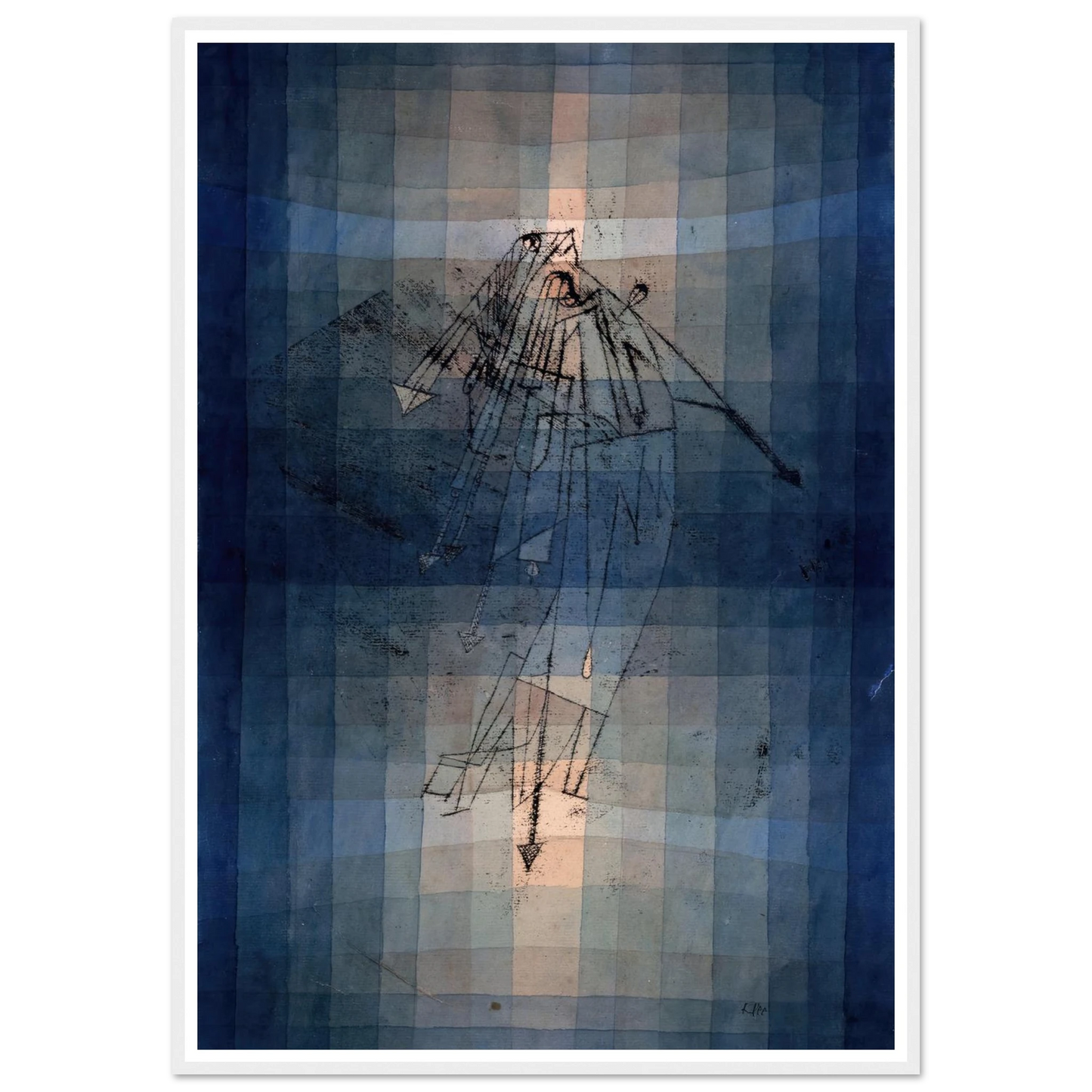 Dance of Moth (1923) Art Print | Paul Klee - Framed Poster - 30x40 cm / 12x16″ - Black frame