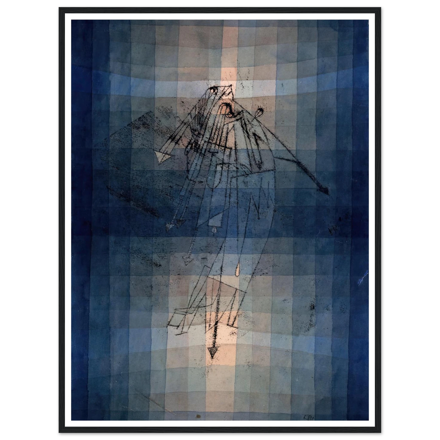 Dance of Moth (1923) Art Print | Paul Klee - Framed Poster - 30x40 cm / 12x16″ - Black frame