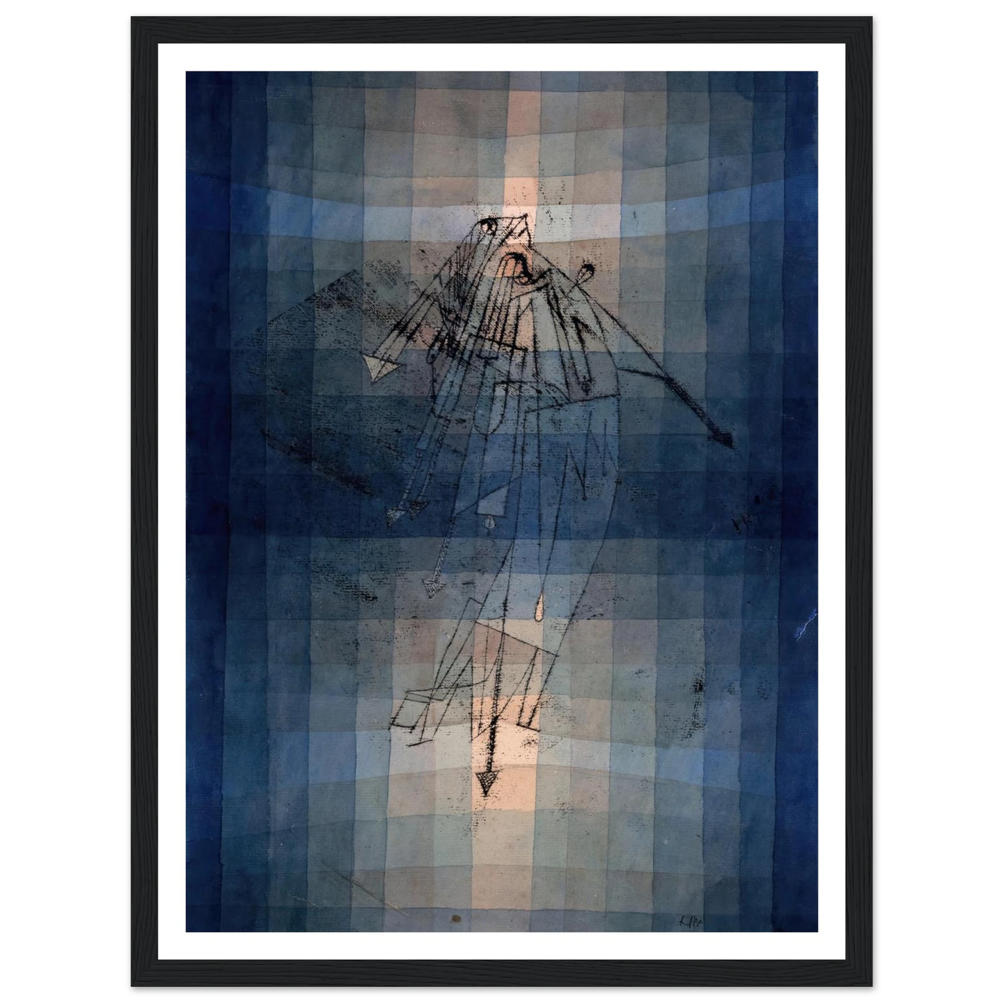 Dance of Moth (1923) Art Print | Paul Klee - Framed Poster - 30x40 cm / 12x16″ - Black frame