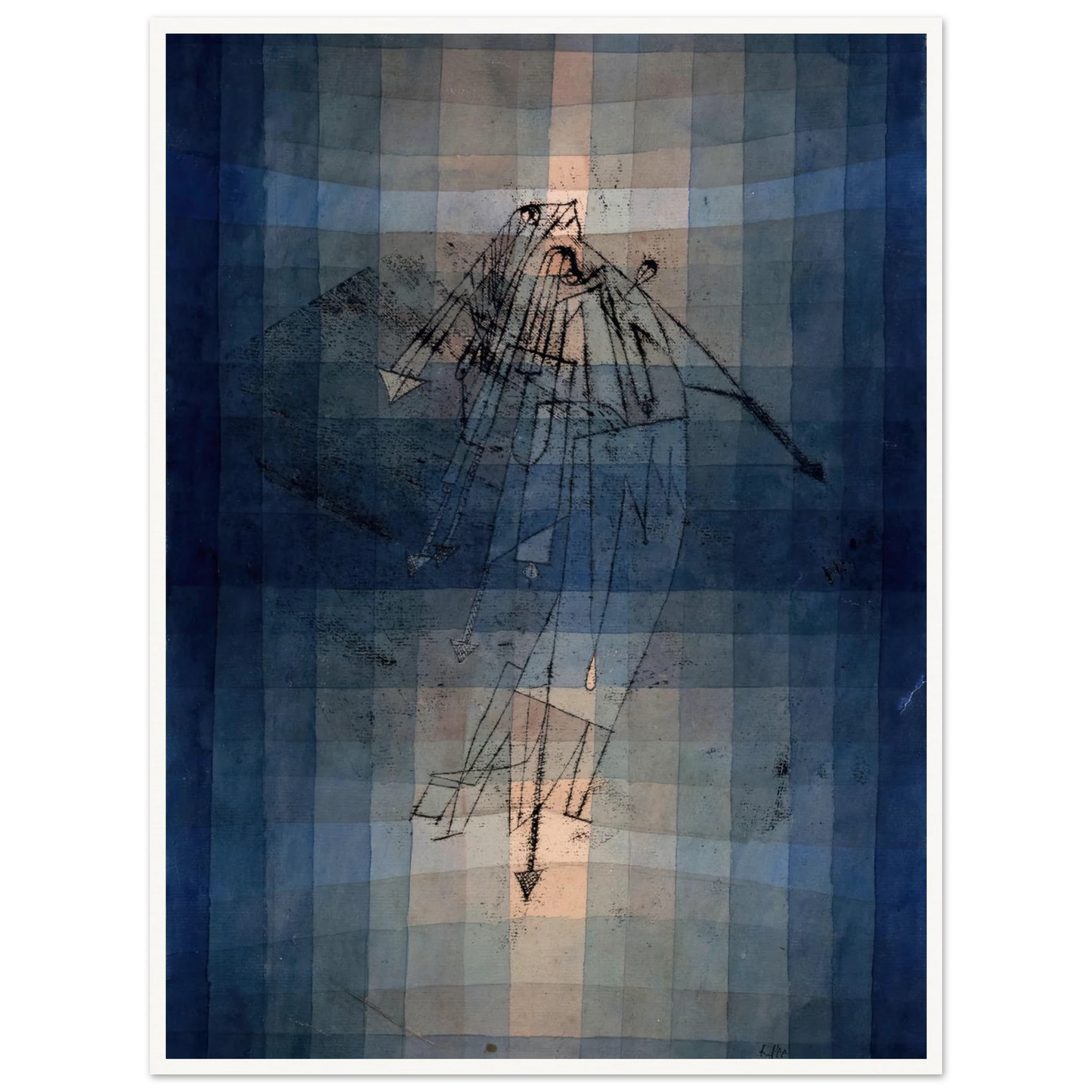 Dance of Moth (1923) Art Print | Paul Klee - Framed Poster - 30x40 cm / 12x16″ - Black frame