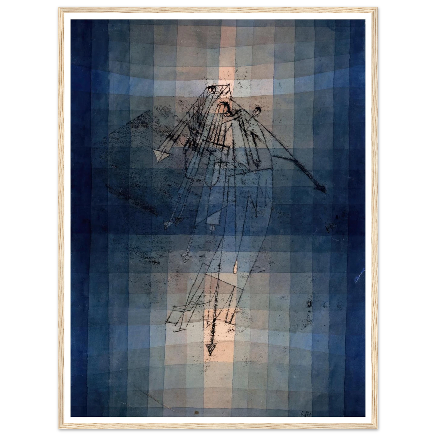 Dance of Moth (1923) Art Print | Paul Klee - Framed Poster - 30x40 cm / 12x16″ - Black frame