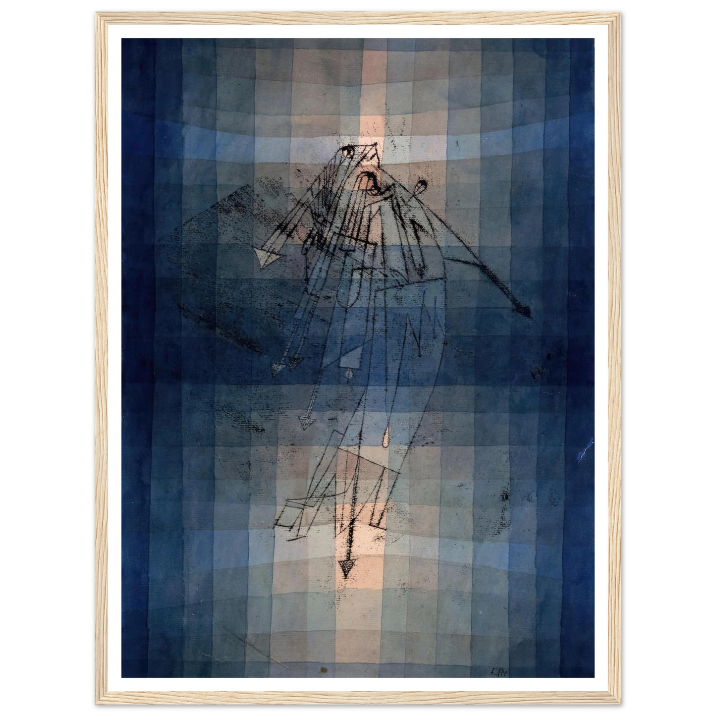 Dance of Moth (1923) Art Print | Paul Klee - Framed Poster - 30x40 cm / 12x16″ - Black frame
