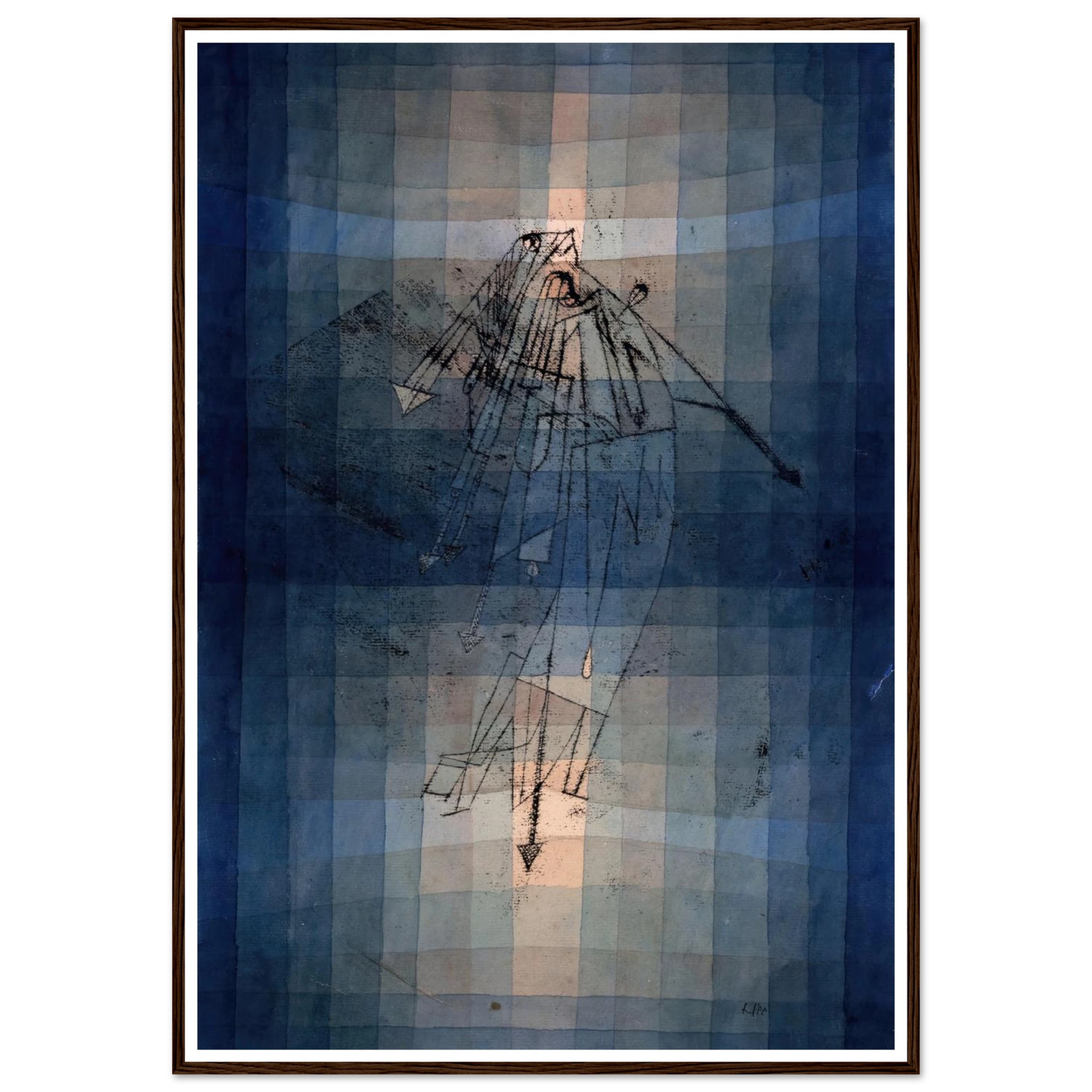 Dance of Moth (1923) Art Print | Paul Klee - Framed Poster - 30x40 cm / 12x16″ - Black frame