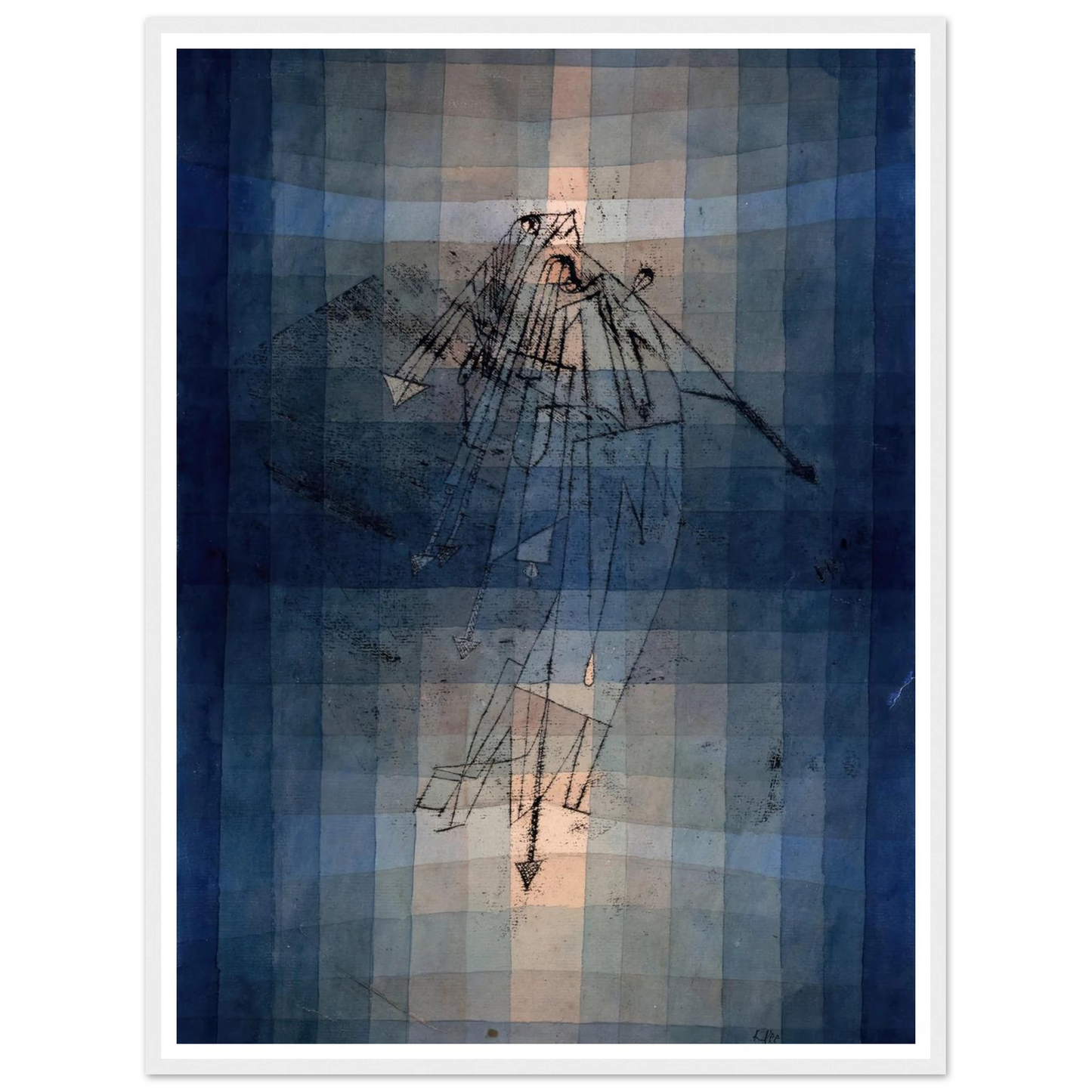 Dance of Moth (1923) Art Print | Paul Klee - Framed Poster - 30x40 cm / 12x16″ - Black frame