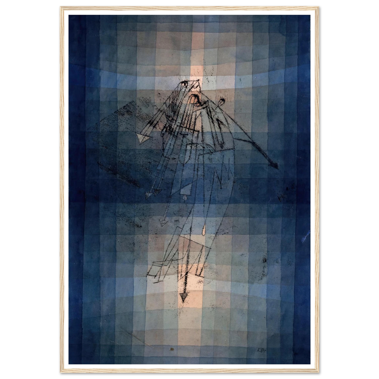 Dance of Moth (1923) Art Print | Paul Klee - Framed Poster - 30x40 cm / 12x16″ - Black frame