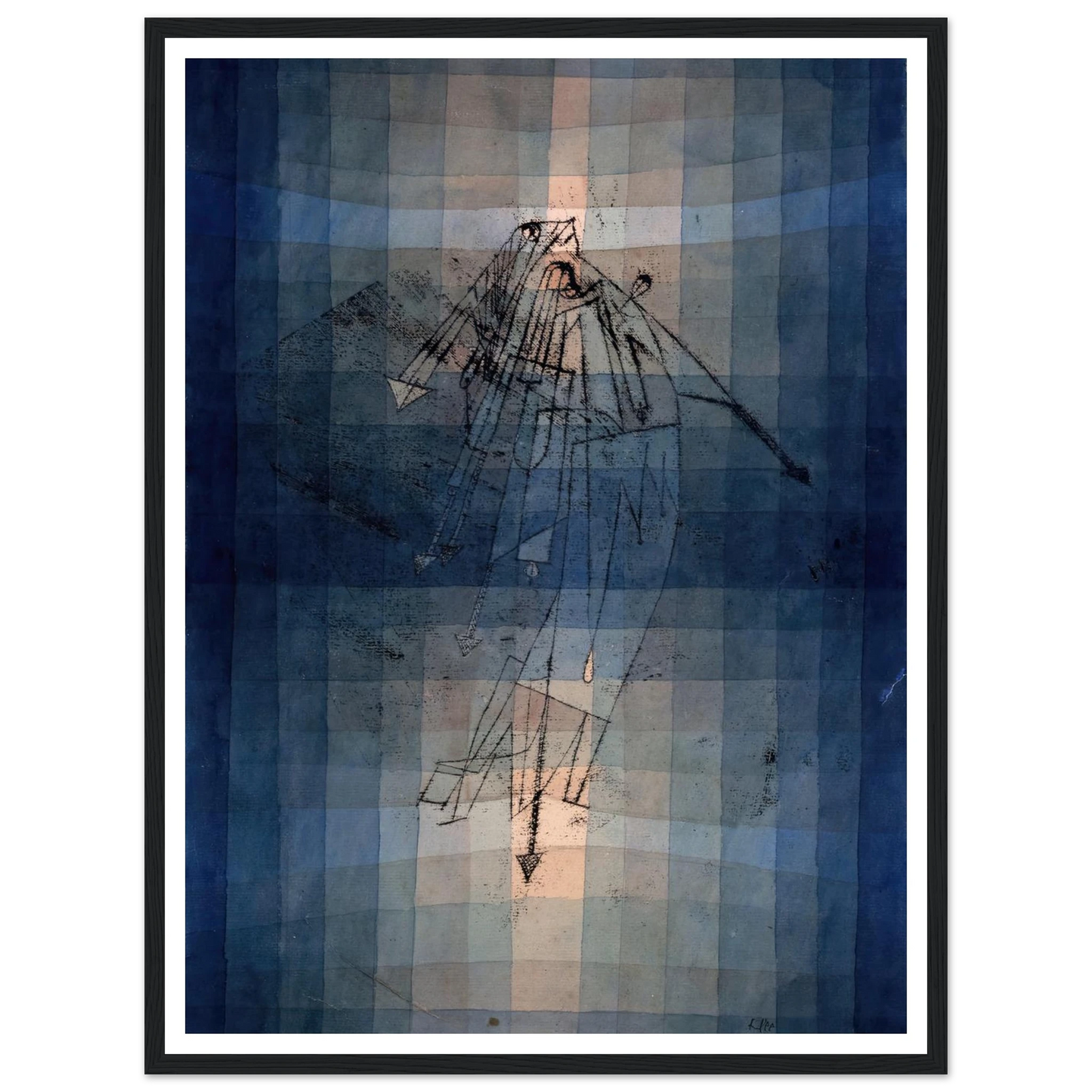 Dance of Moth (1923) Art Print | Paul Klee - Framed Poster - 30x40 cm / 12x16″ - Black frame