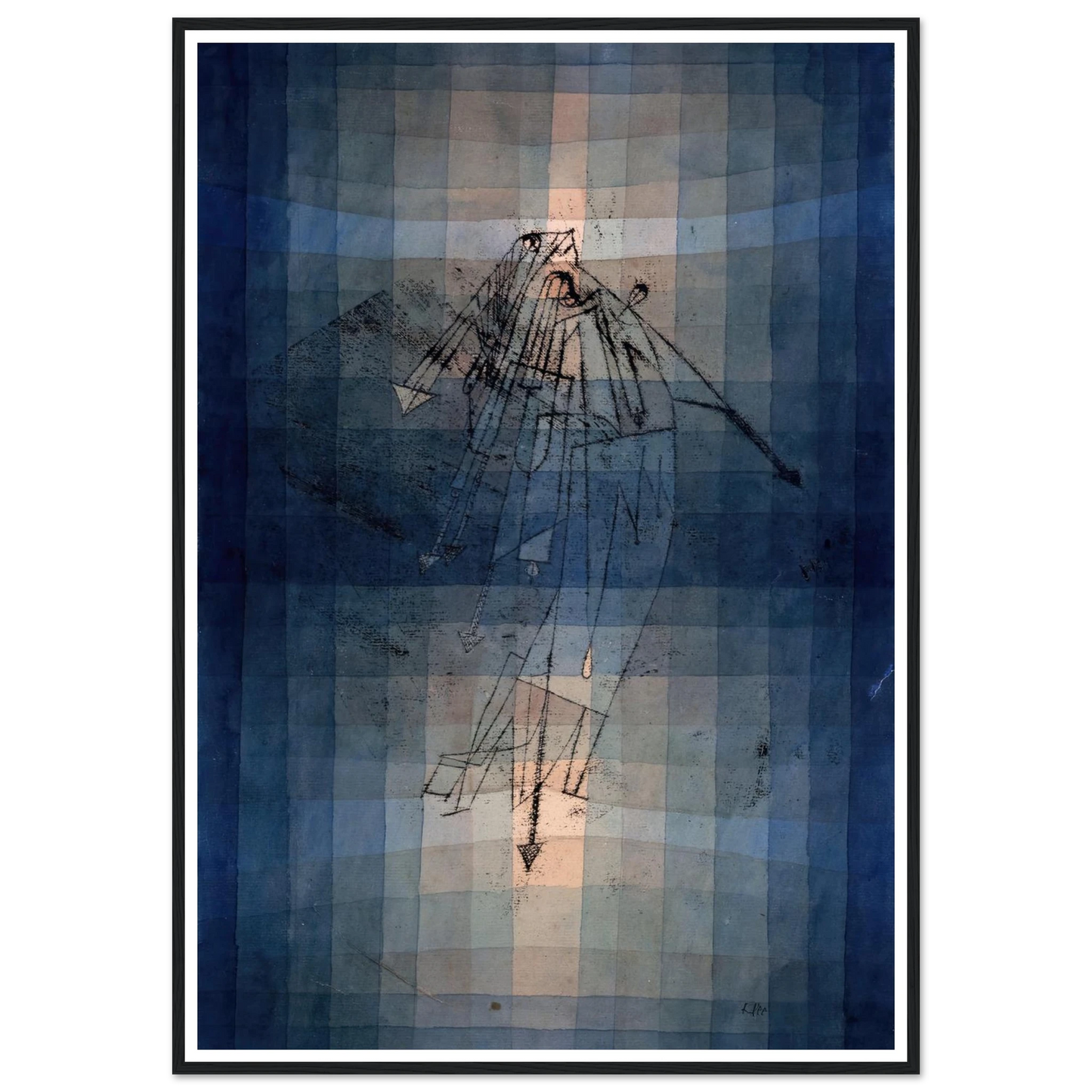 Dance of Moth (1923) Art Print | Paul Klee - Framed Poster - 30x40 cm / 12x16″ - Black frame