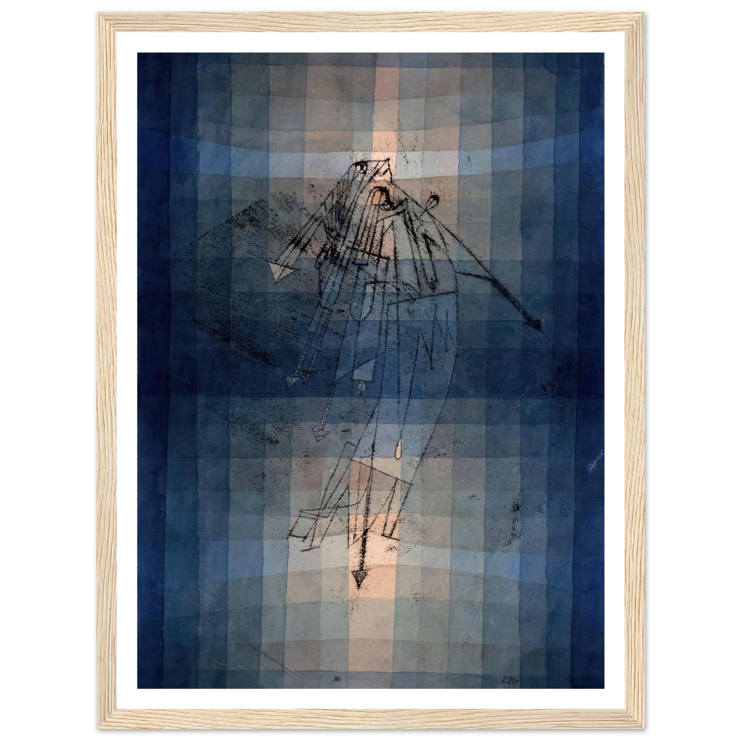 Dance of Moth (1923) Art Print | Paul Klee - Framed Poster - 30x40 cm / 12x16″ - Black frame