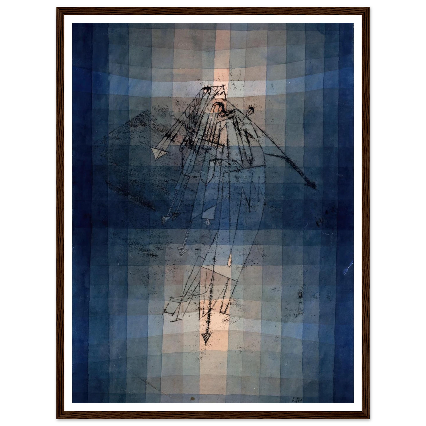 Dance of Moth (1923) Art Print | Paul Klee - Framed Poster - 30x40 cm / 12x16″ - Black frame