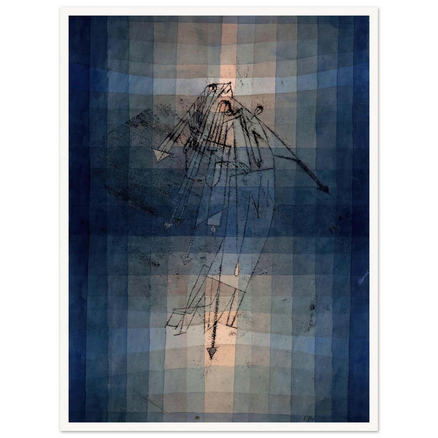 Dance of Moth (1923) Art Print | Paul Klee - Framed Poster - 30x40 cm / 12x16″ - Black frame