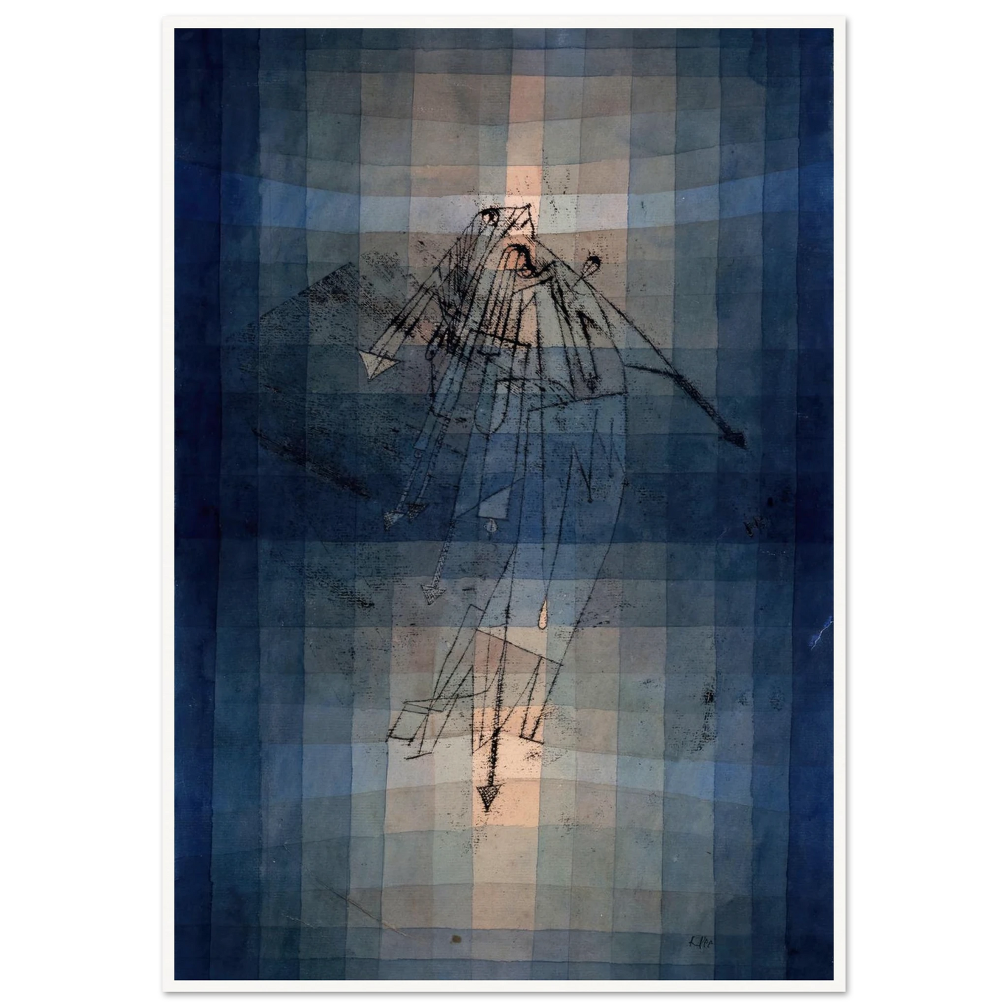 Dance of Moth (1923) Art Print | Paul Klee - Framed Poster - 30x40 cm / 12x16″ - Black frame