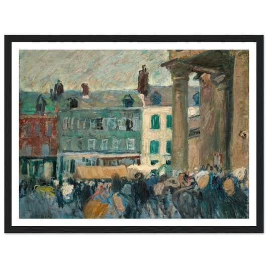 Dans la rue (1901) Art Print | Raoul Dufy - Framed Poster - 30x40 cm / 12x16″ - Black frame