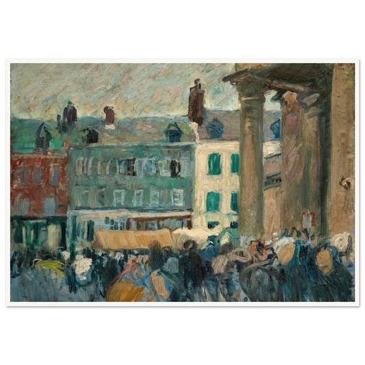 Dans la rue (1901) Art Print | Raoul Dufy - Framed Poster - 30x40 cm / 12x16″ - Black frame