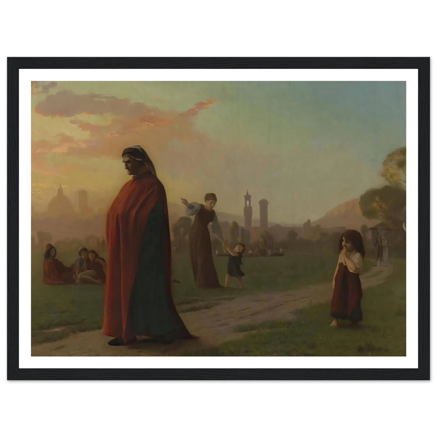 Dante (He Hath Seen Hell) Art Print | Jean Leon Gerome - Framed Poster - 30x40 cm / 12x16″ - Black frame