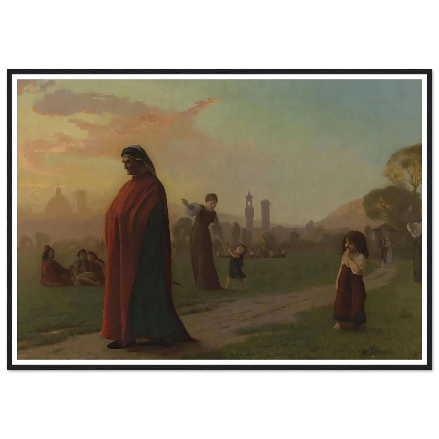 Dante (He Hath Seen Hell) Art Print | Jean Leon Gerome - Framed Poster - 30x40 cm / 12x16″ - Black frame