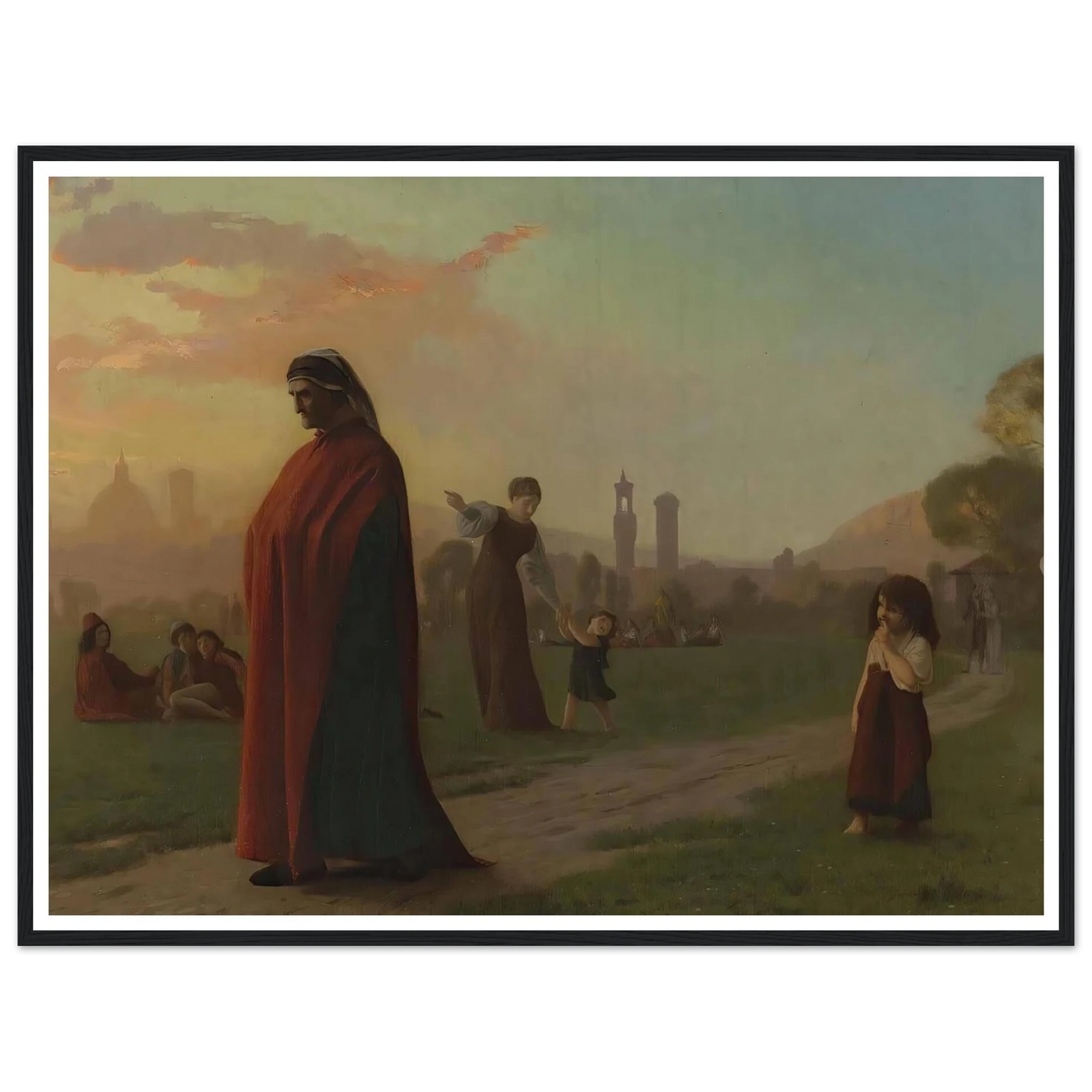 Dante (He Hath Seen Hell) Art Print | Jean Leon Gerome - Framed Poster - 30x40 cm / 12x16″ - Black frame