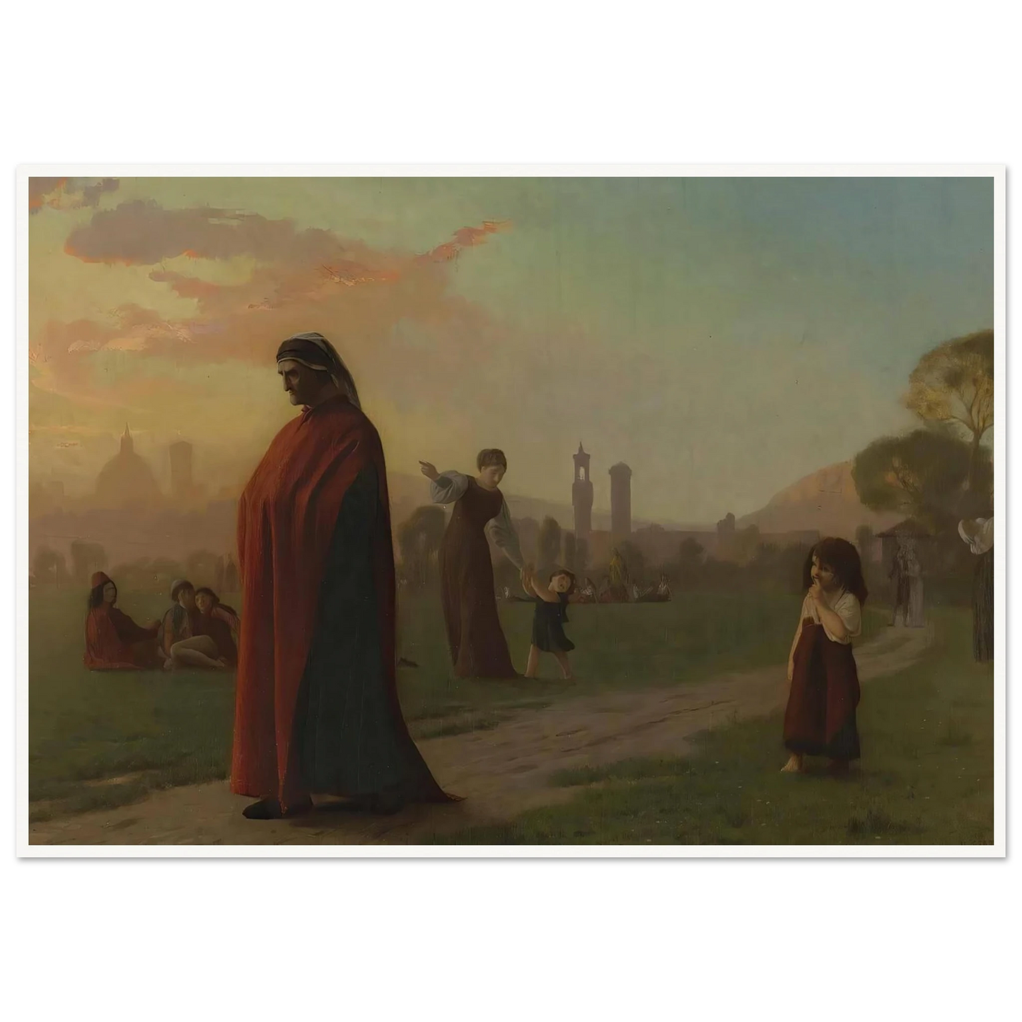 Dante (He Hath Seen Hell) Art Print | Jean Leon Gerome - Framed Poster - 30x40 cm / 12x16″ - Black frame