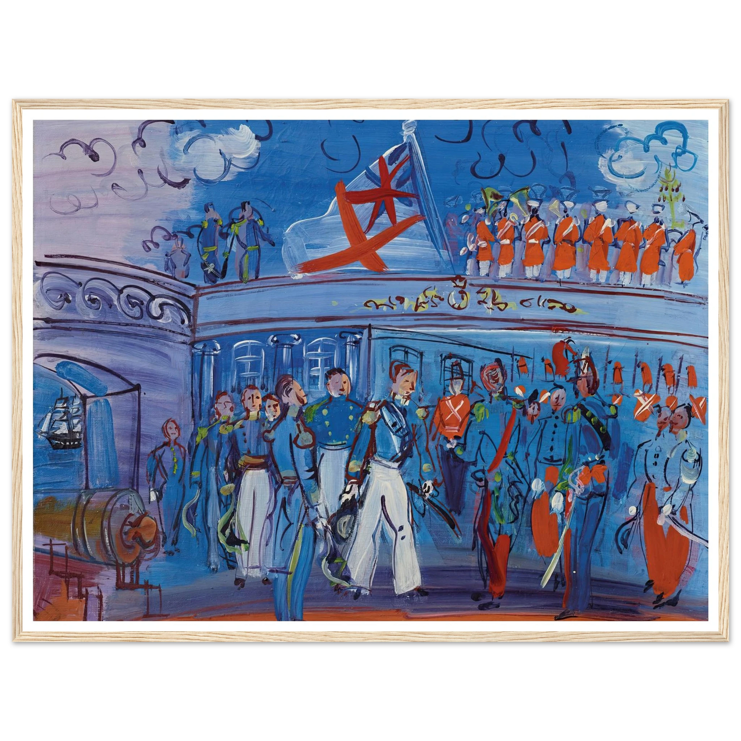 D’après Constantin Guys (circa 1935) Art Print | Raoul Dufy - Framed Poster - 30x40 cm / 12x16″ - Black frame