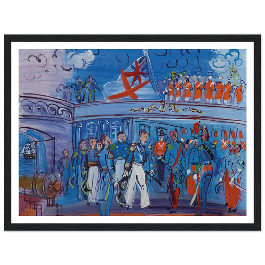 D’après Constantin Guys (circa 1935) Art Print | Raoul Dufy - Framed Poster - 30x40 cm / 12x16″ - Black frame