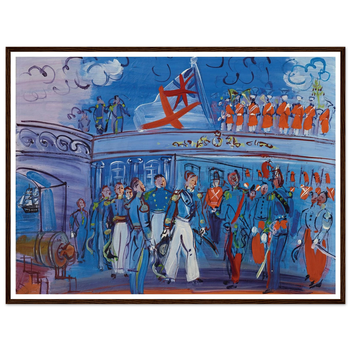 D’après Constantin Guys (circa 1935) Art Print | Raoul Dufy - Framed Poster - 30x40 cm / 12x16″ - Black frame