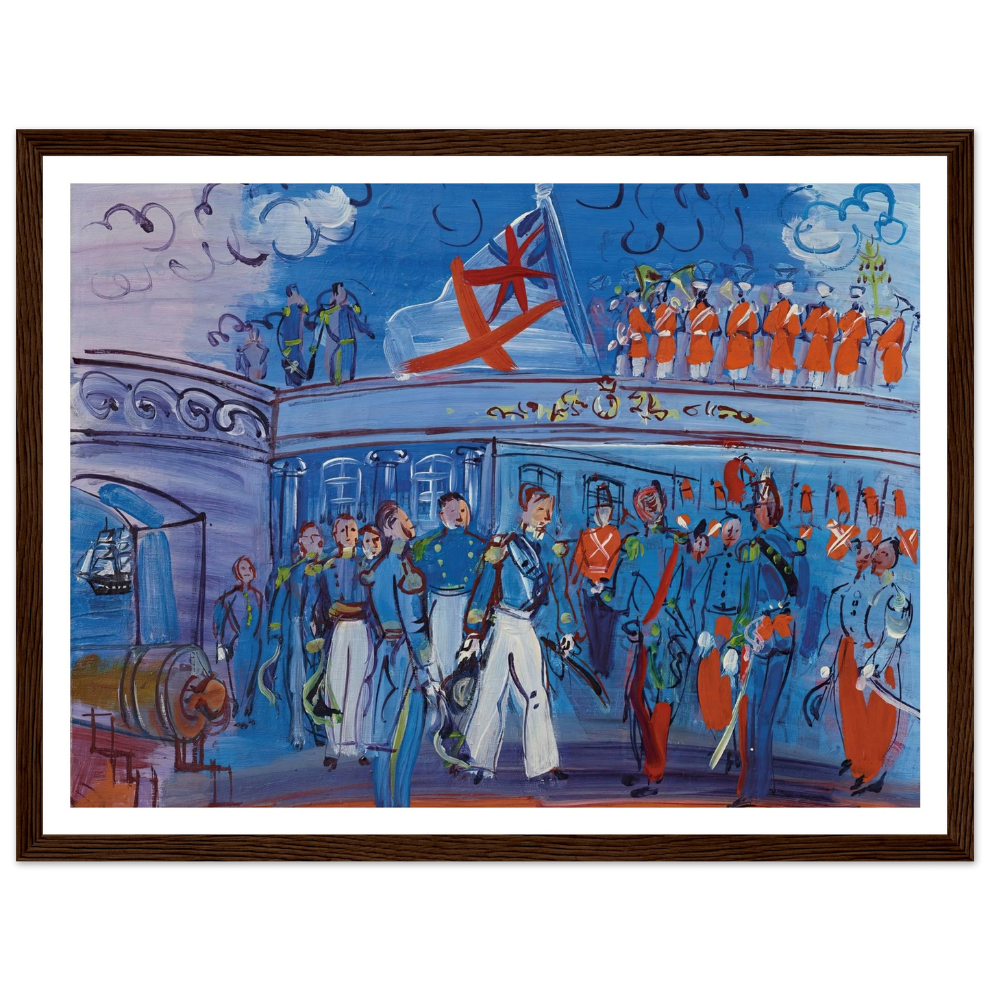 D’après Constantin Guys (circa 1935) Art Print | Raoul Dufy - Framed Poster - 30x40 cm / 12x16″ - Black frame