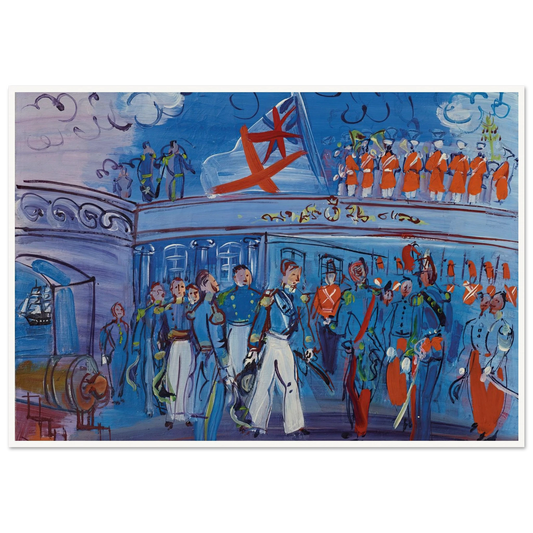 D’après Constantin Guys (circa 1935) Art Print | Raoul Dufy - Framed Poster - 30x40 cm / 12x16″ - Black frame