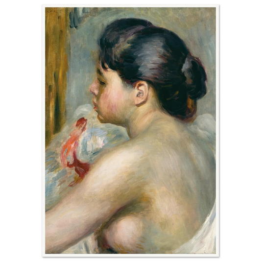 Dark-Haired Woman (1903) Art Print | Pierre Auguste Renoir - Framed Poster - 30x40 cm / 12x16″ - Black frame