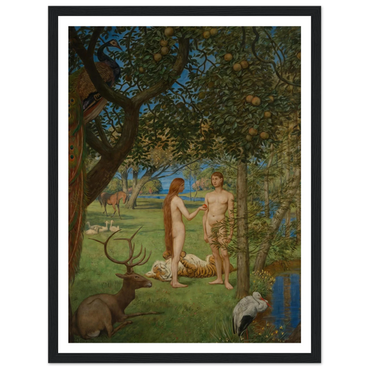 Das Paradies (1901) Art Print | Hans Thoma - Framed Poster - 30x40 cm / 12x16″ - Black frame