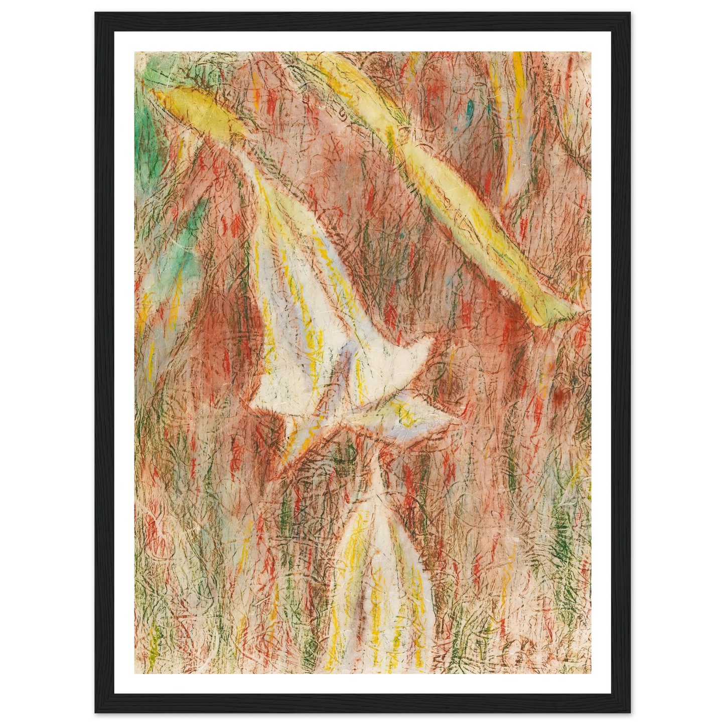 Datura Japonica (Engelstrompeten) (1936) Art Print | Christian Rohlfs - Framed Poster - 30x40 cm / 12x16″ - Black frame