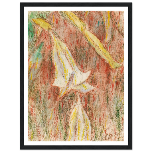 Datura Japonica (Engelstrompeten) (1936) Art Print | Christian Rohlfs - Framed Poster - 30x40 cm / 12x16″ - Black frame