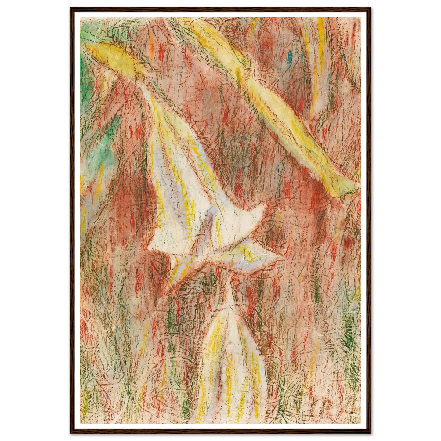 Datura Japonica (Engelstrompeten) (1936) Art Print | Christian Rohlfs - Framed Poster - 30x40 cm / 12x16″ - Black frame