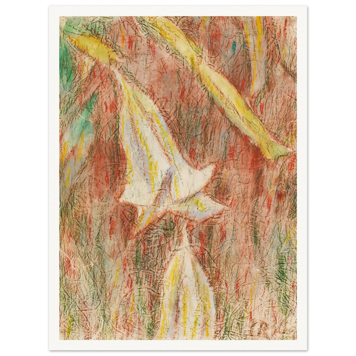 Datura Japonica (Engelstrompeten) (1936) Art Print | Christian Rohlfs - Framed Poster - 30x40 cm / 12x16″ - Black frame