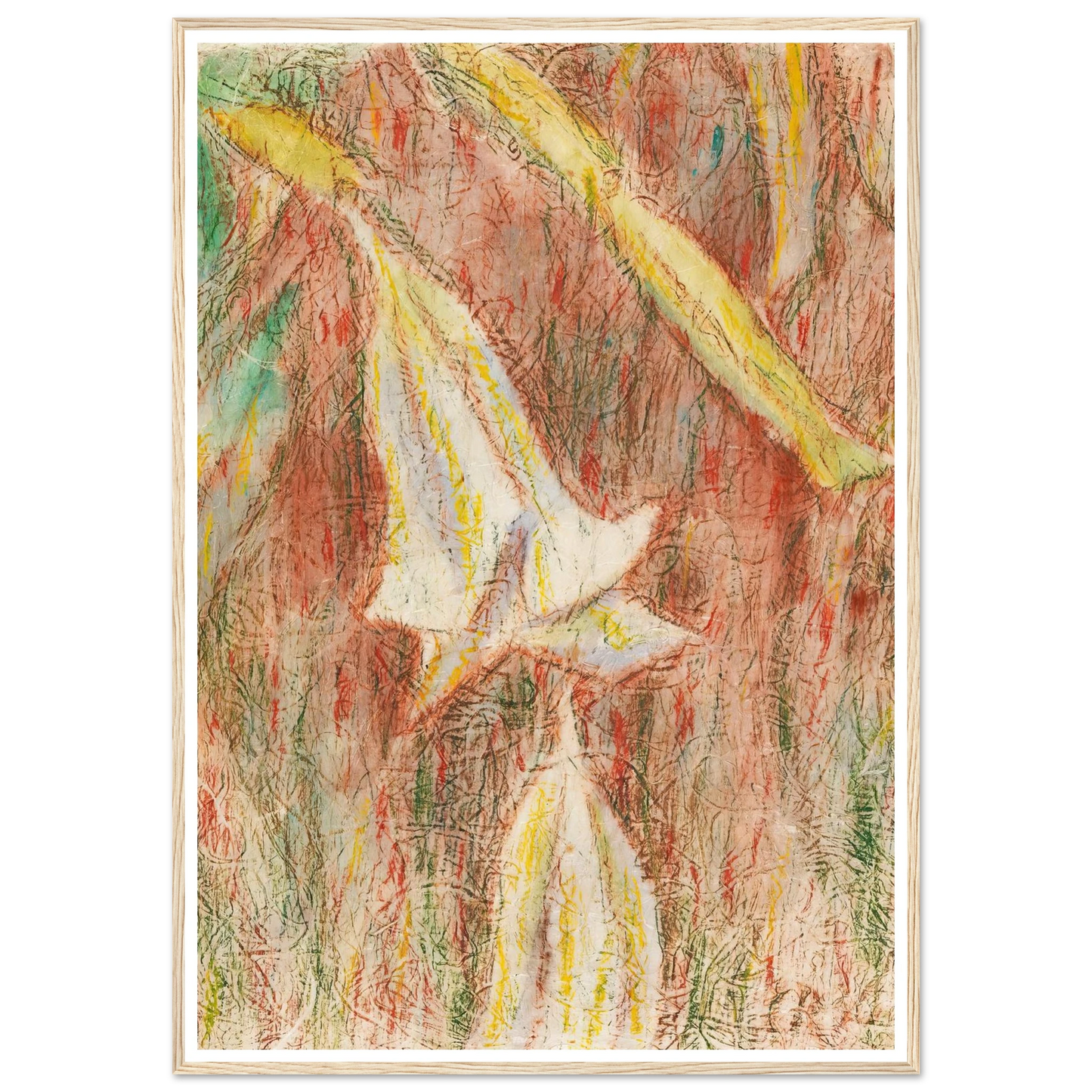 Datura Japonica (Engelstrompeten) (1936) Art Print | Christian Rohlfs - Framed Poster - 30x40 cm / 12x16″ - Black frame