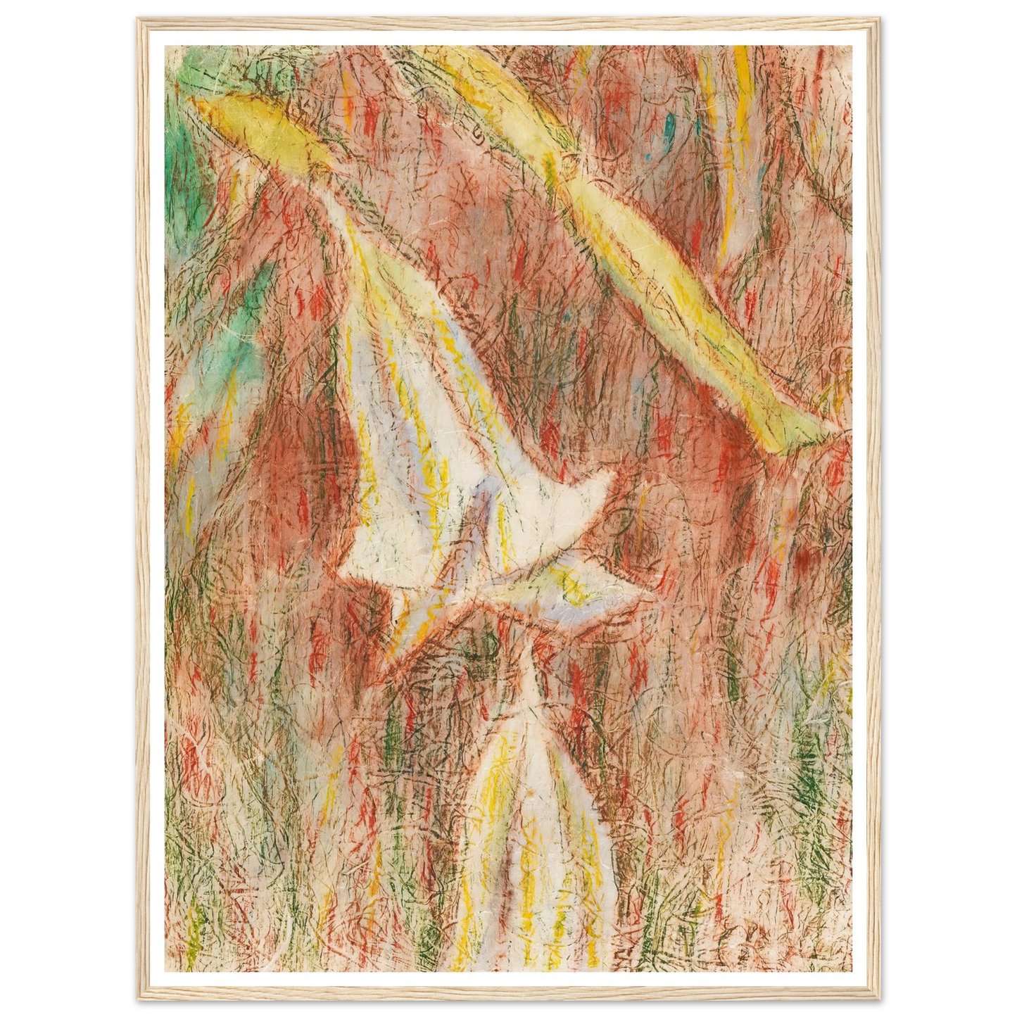 Datura Japonica (Engelstrompeten) (1936) Art Print | Christian Rohlfs - Framed Poster - 30x40 cm / 12x16″ - Black frame