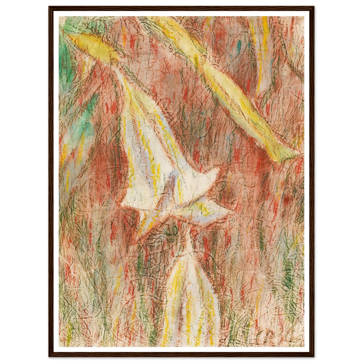 Datura Japonica (Engelstrompeten) (1936) Art Print | Christian Rohlfs - Framed Poster - 30x40 cm / 12x16″ - Black frame