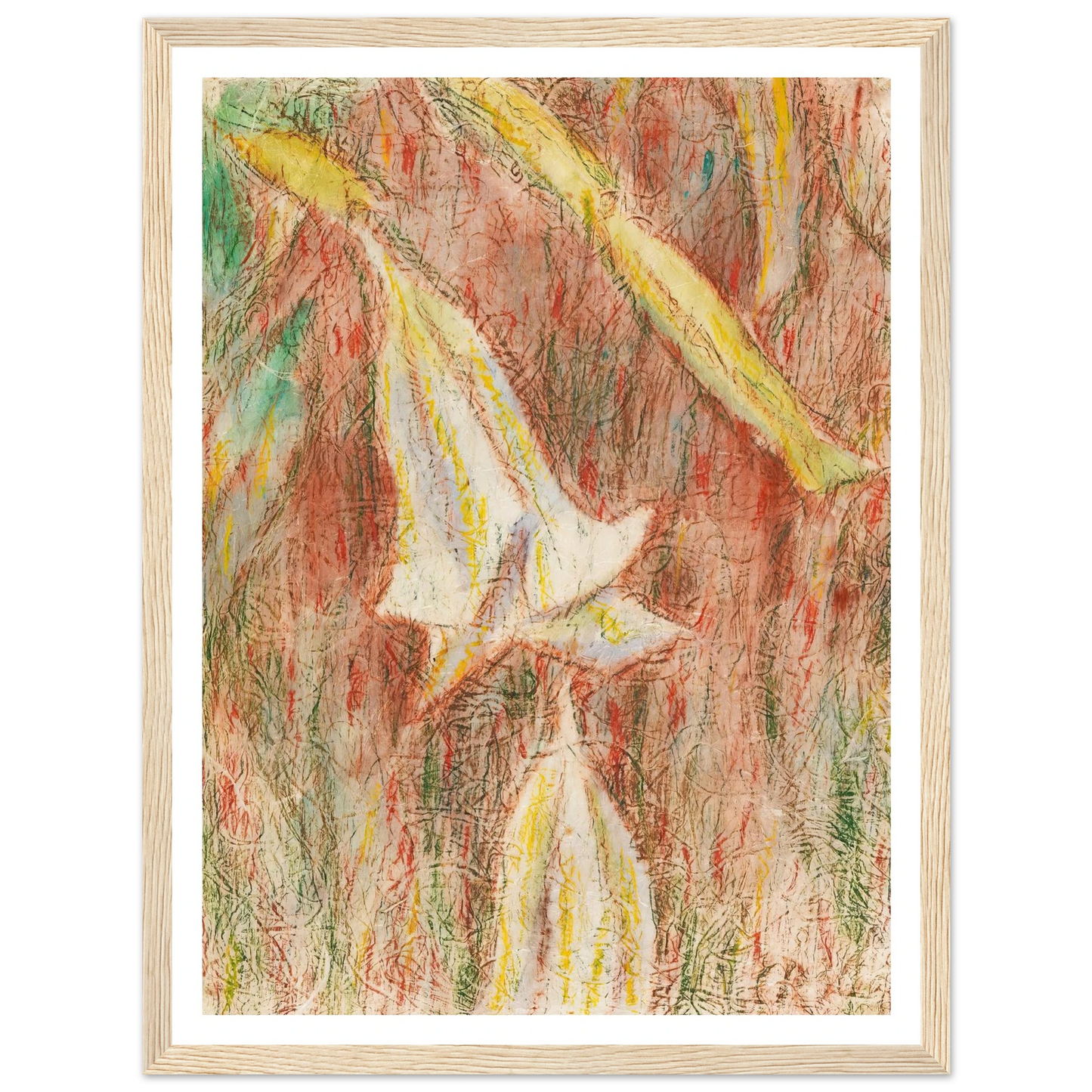 Datura Japonica (Engelstrompeten) (1936) Art Print | Christian Rohlfs - Framed Poster - 30x40 cm / 12x16″ - Black frame