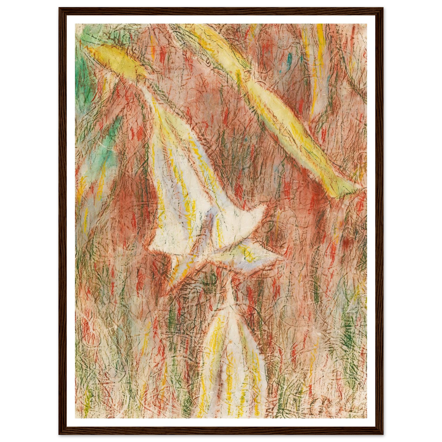 Datura Japonica (Engelstrompeten) (1936) Art Print | Christian Rohlfs - Framed Poster - 30x40 cm / 12x16″ - Black frame