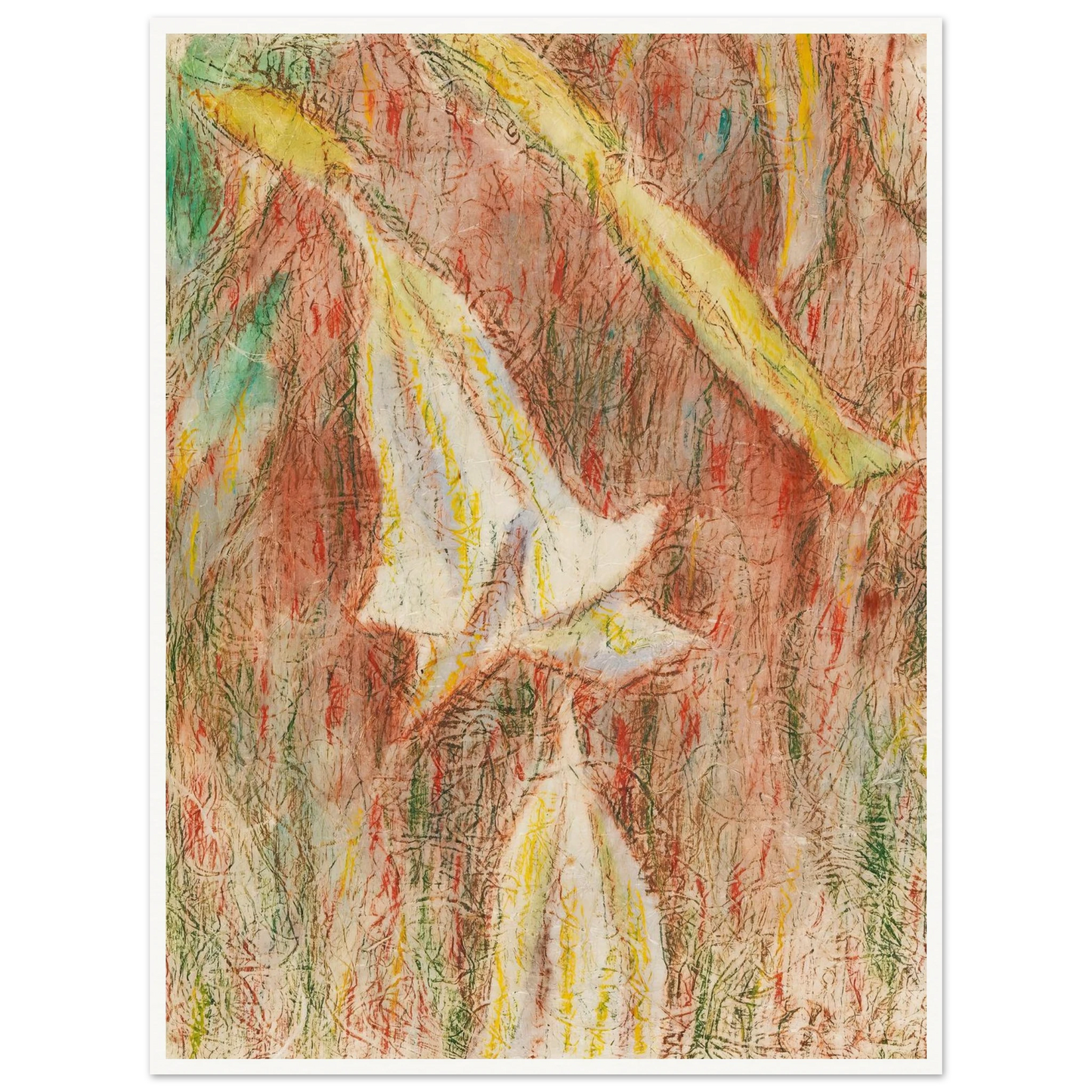 Datura Japonica (Engelstrompeten) (1936) Art Print | Christian Rohlfs - Framed Poster - 30x40 cm / 12x16″ - Black frame