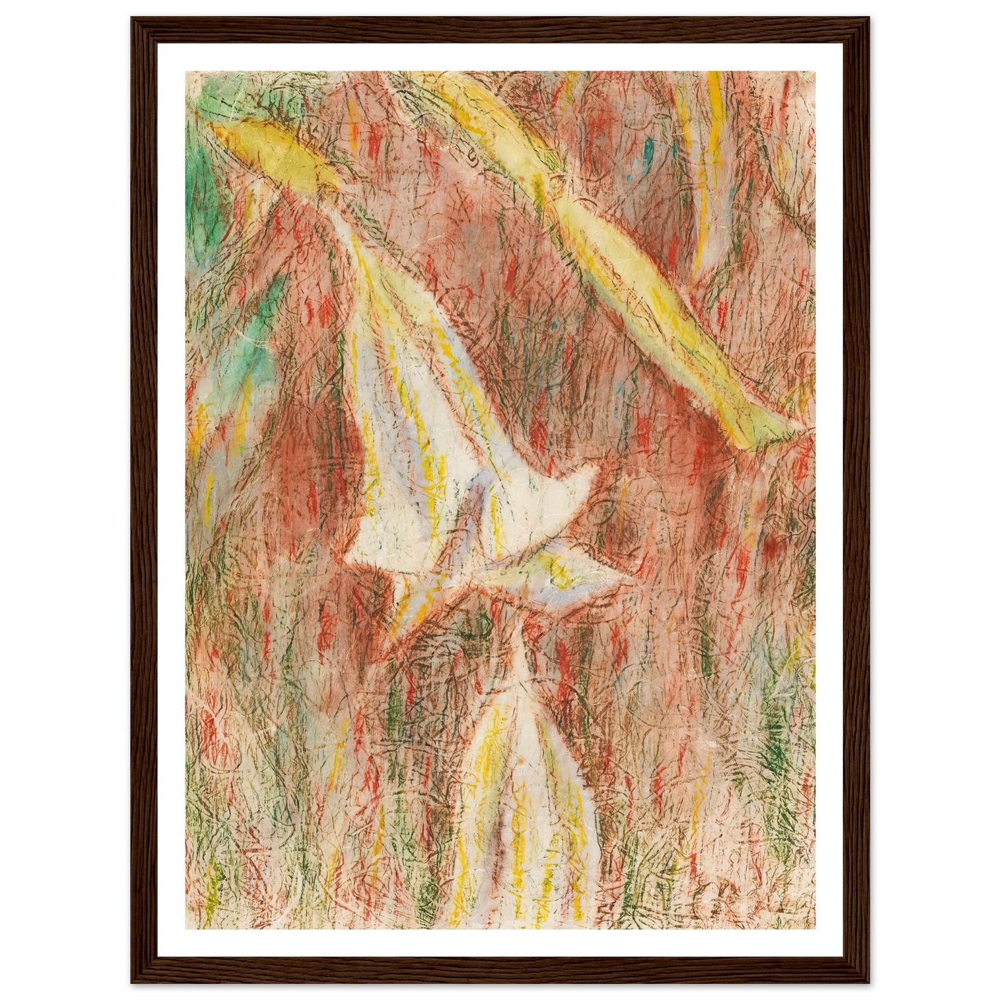 Datura Japonica (Engelstrompeten) (1936) Art Print | Christian Rohlfs - Framed Poster - 30x40 cm / 12x16″ - Black frame