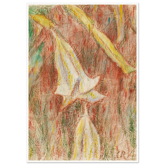 Datura Japonica (Engelstrompeten) (1936) Art Print | Christian Rohlfs - Framed Poster - 30x40 cm / 12x16″ - Black frame