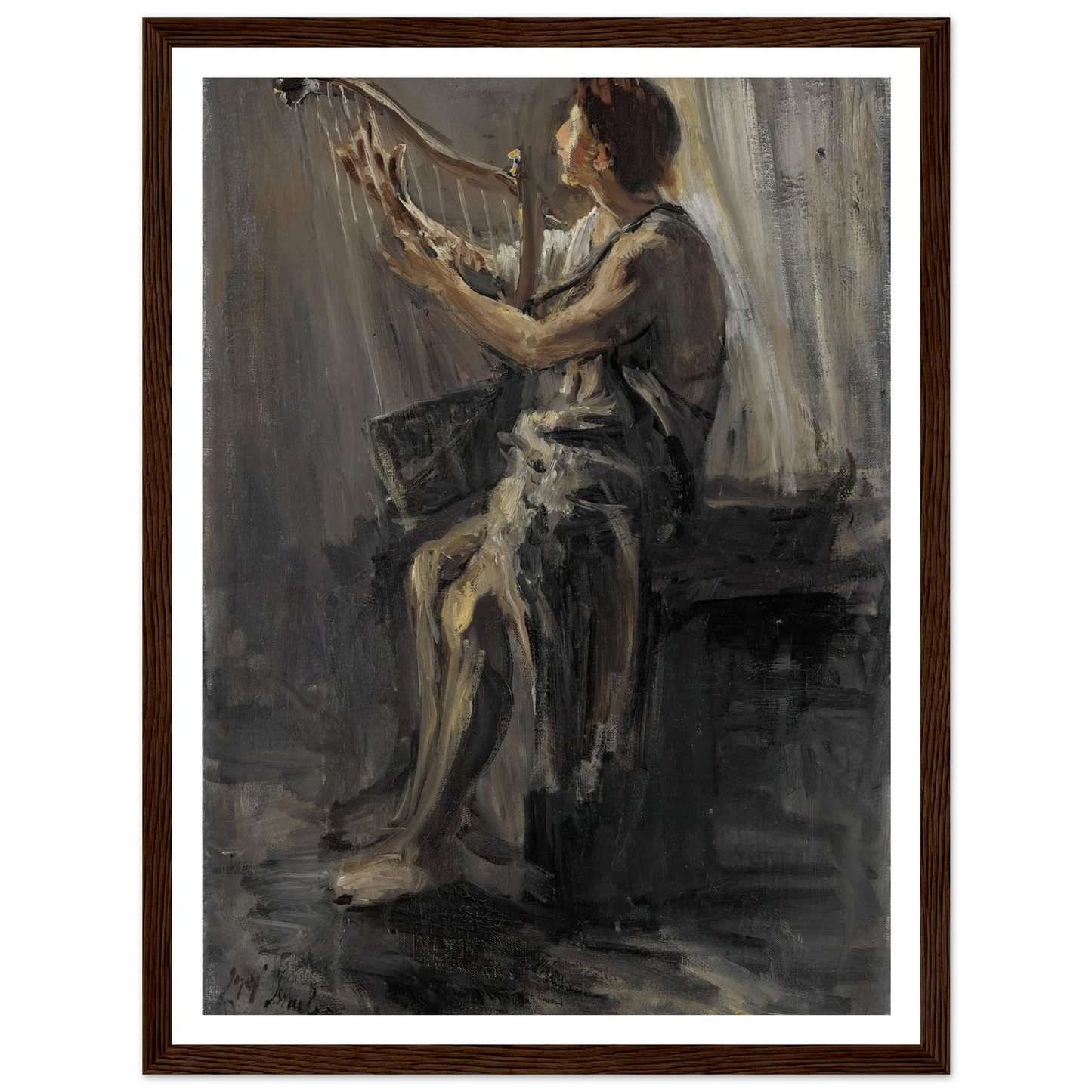 David (1899) Art Print | Jozef Israels - Framed Poster - 30x40 cm / 12x16″ - Black frame