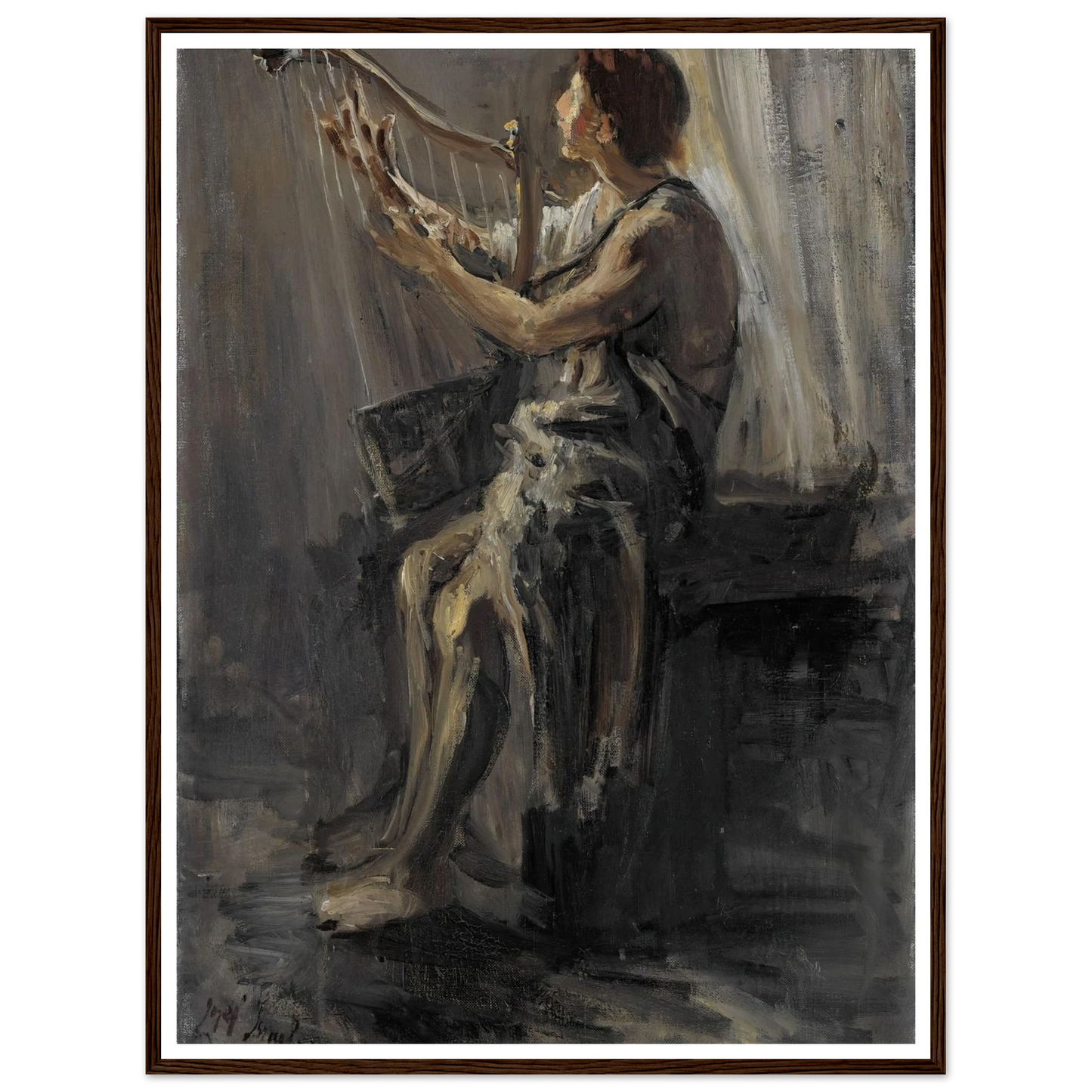 David (1899) Art Print | Jozef Israels - Framed Poster - 30x40 cm / 12x16″ - Black frame