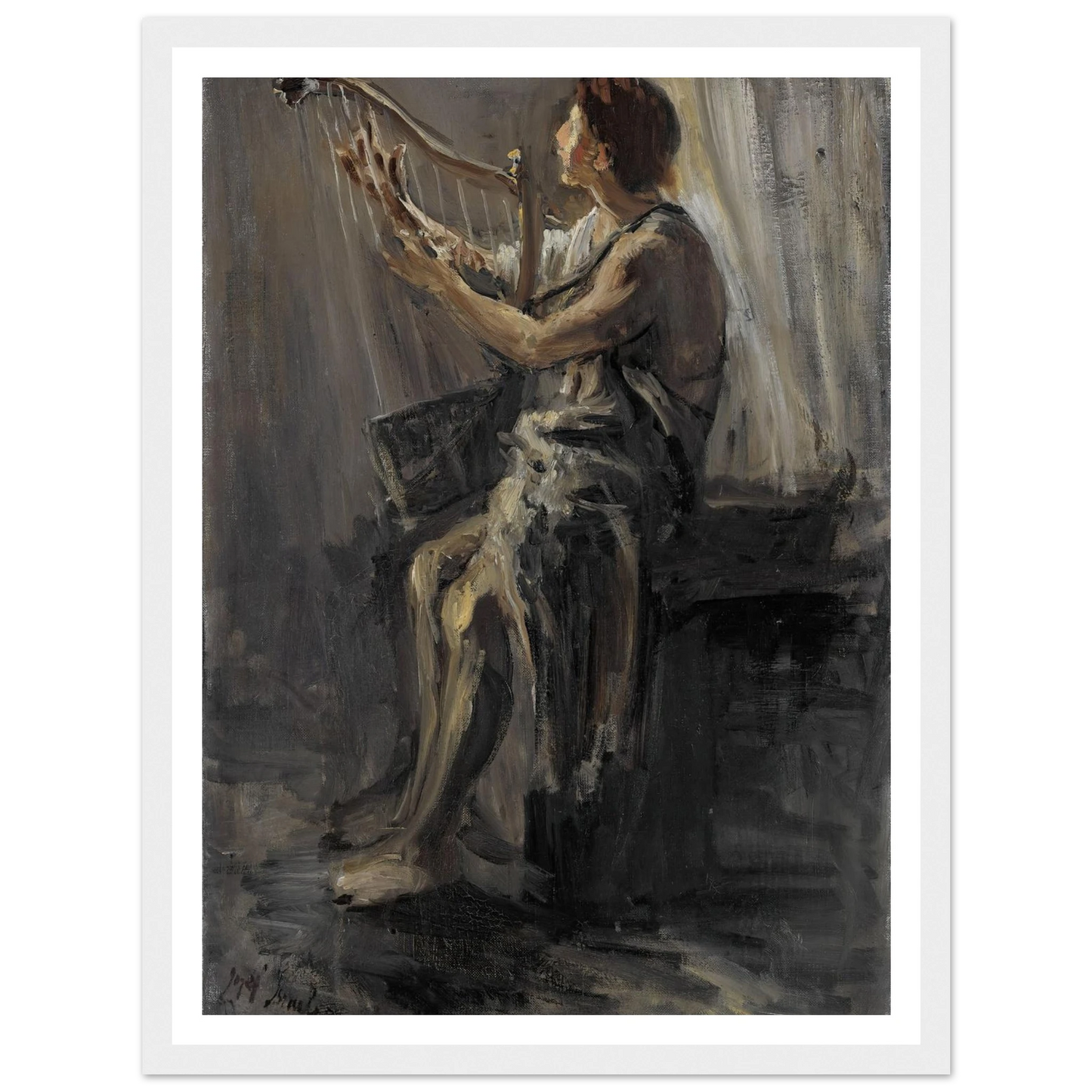 David (1899) Art Print | Jozef Israels - Framed Poster - 30x40 cm / 12x16″ - Black frame