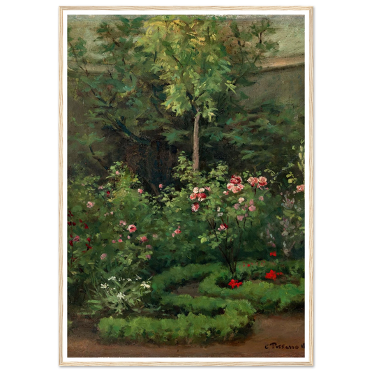 A Rose Garden (1862) Art Print | Camille Pissarro-Quipham Collections