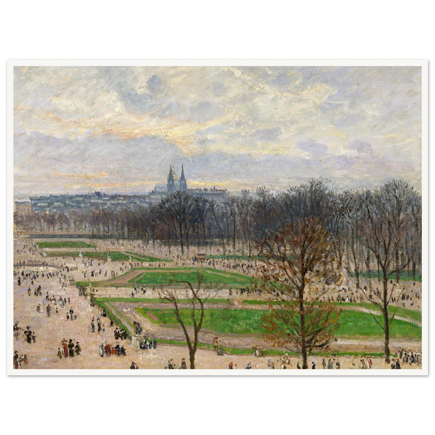 The Garden of the Tuileries on a Winter Afternoon (1899) Art Print | Camille Pissarro-Quipham Collections