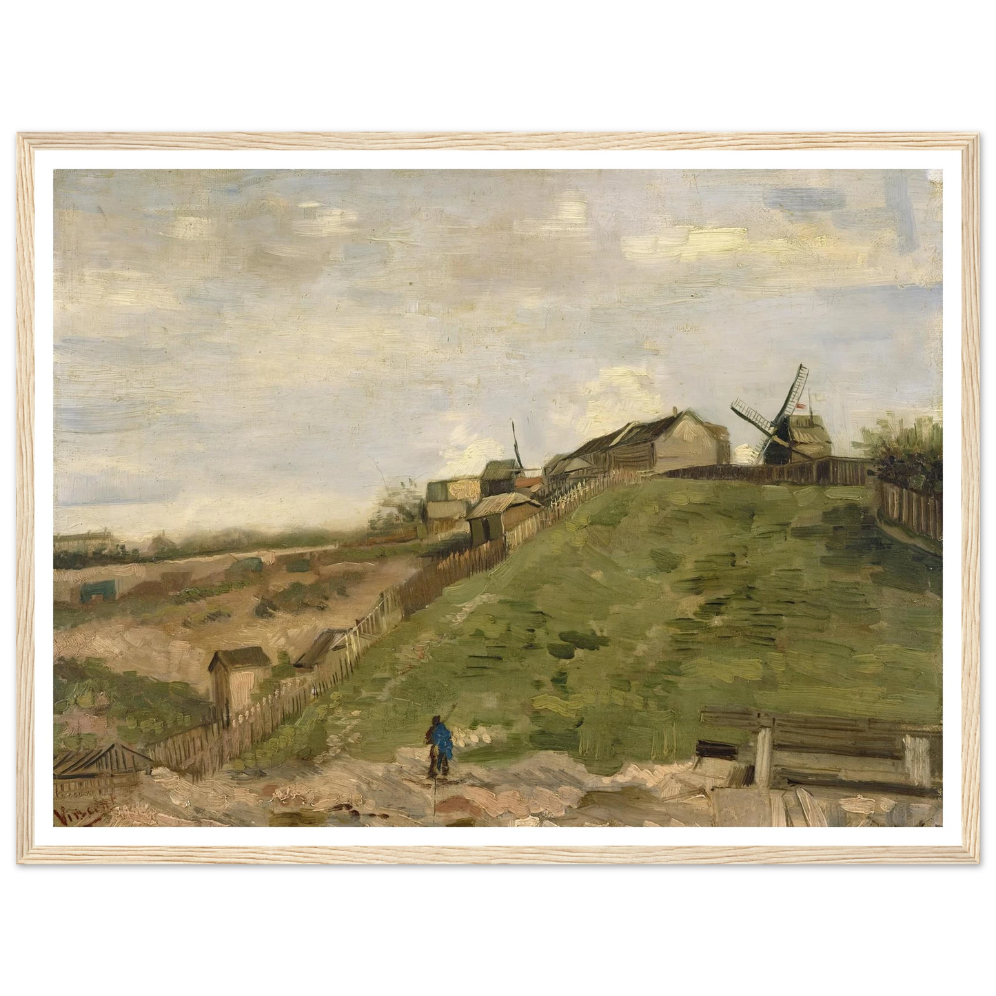 The hill of Montmartre with stone quarry (1886) Art Print | Vincent van Gogh-Quipham Collections
