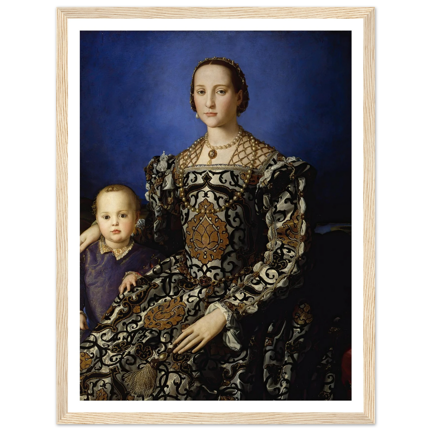 Portrait Of Eleanor Of Toledo With Her Son Giovanni De’ Medici (1544-1545) Art Print | Agnolo Bronzino-Quipham Collections