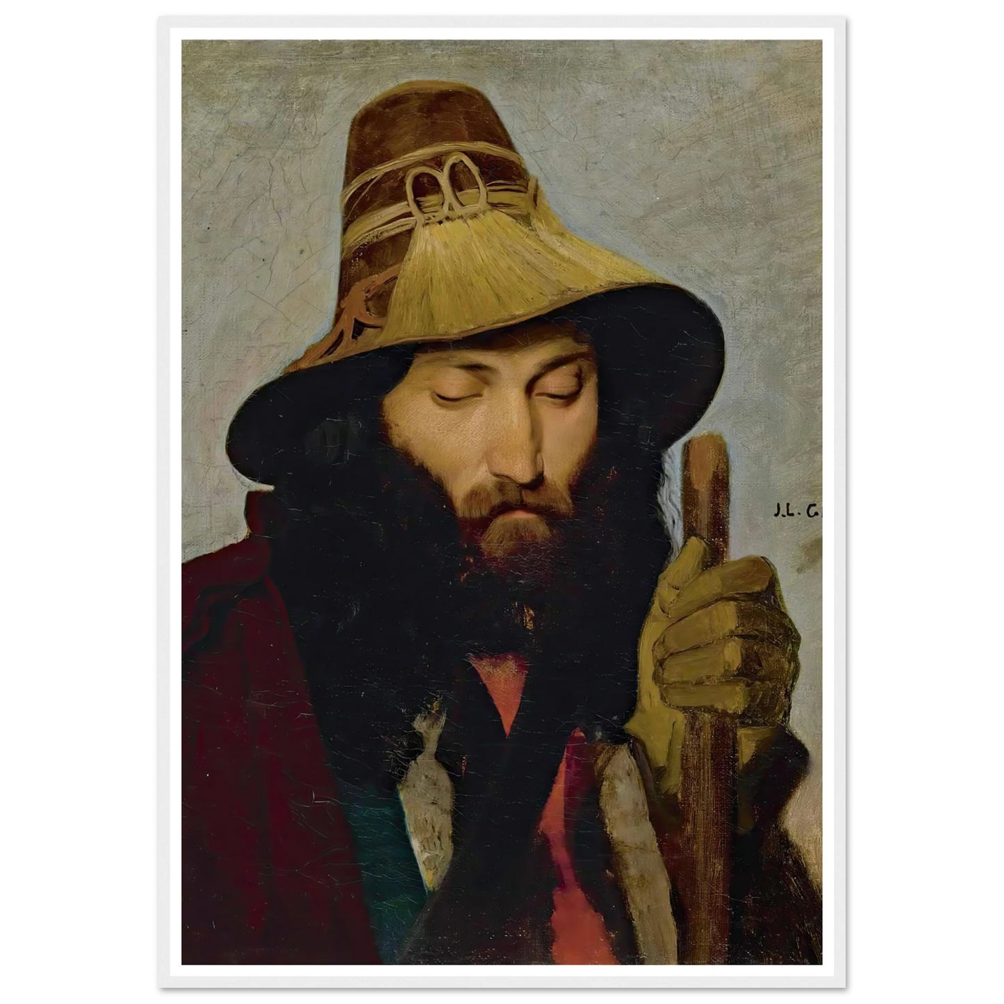 Portrait Of An Italian Man Art Print | Jean Leon Gerome-Quipham Collections