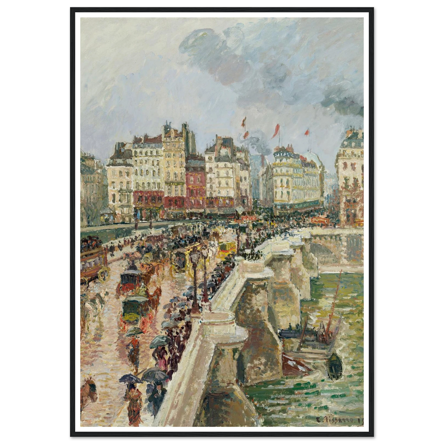 Le Pont-Neuf, après-midi de pluie (1901) Art Print | Camille Pissarro-Quipham Collections