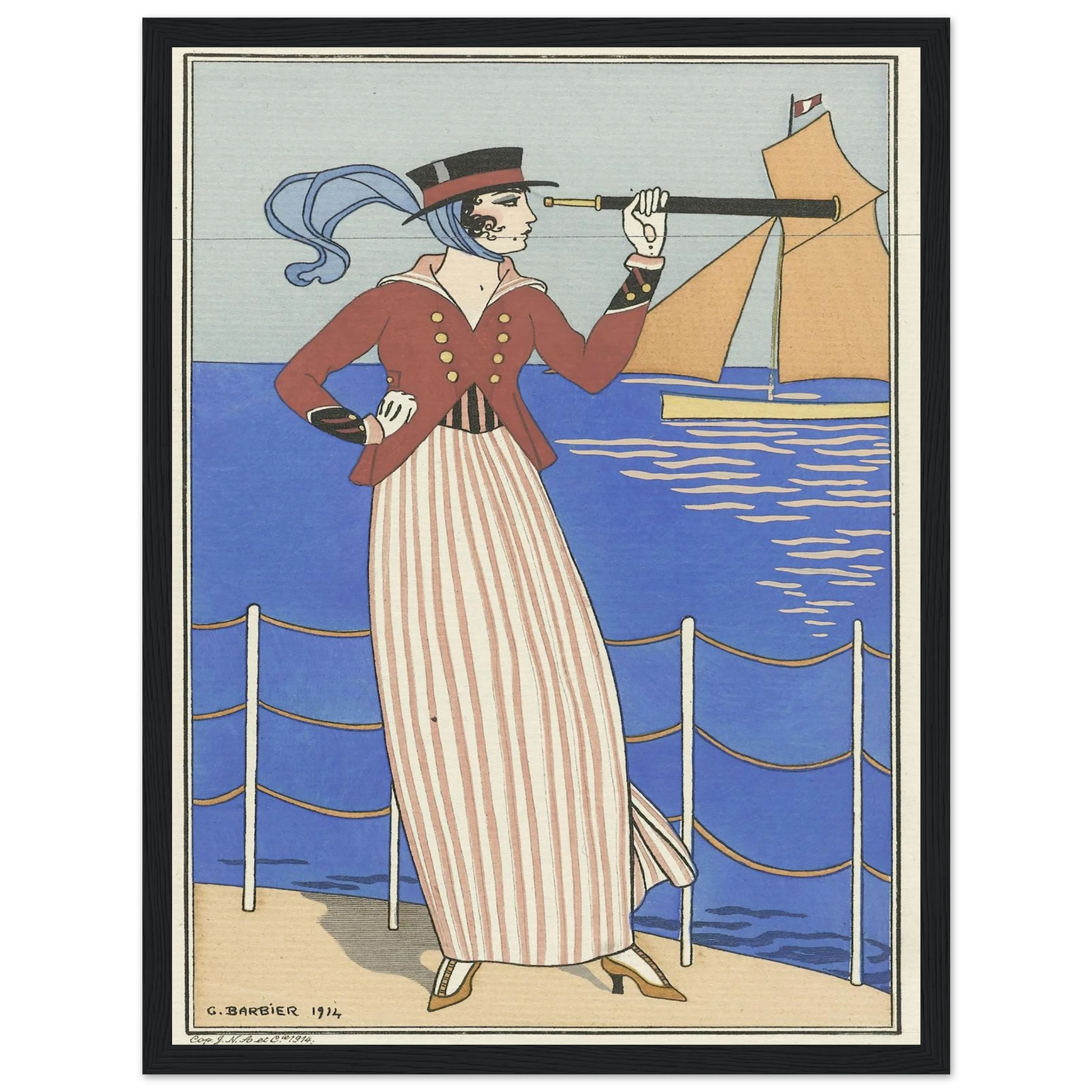 Costume de Yacht (1914) Art Print | George Barbier-Quipham Collections